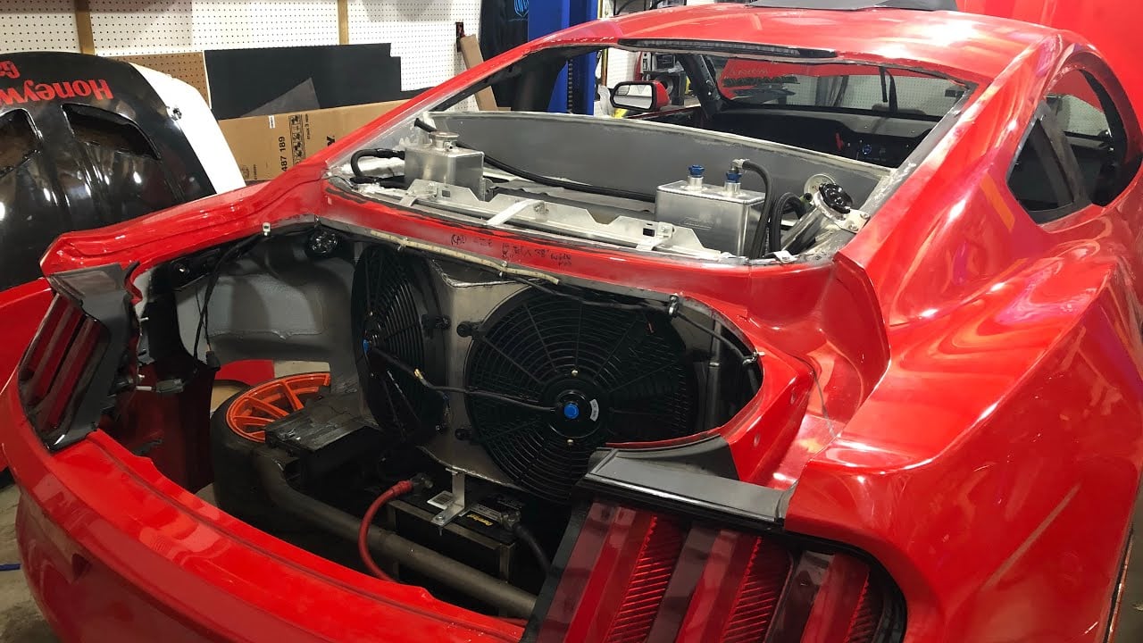 Shane Whalley LS Mustang With Rear Mount Cooling System